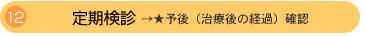 12.定期検診→☆予後(治療後の経過)確認